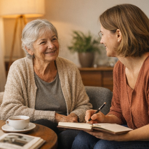 biographie hospitalière : image d'un entretien entre biographe et résidente